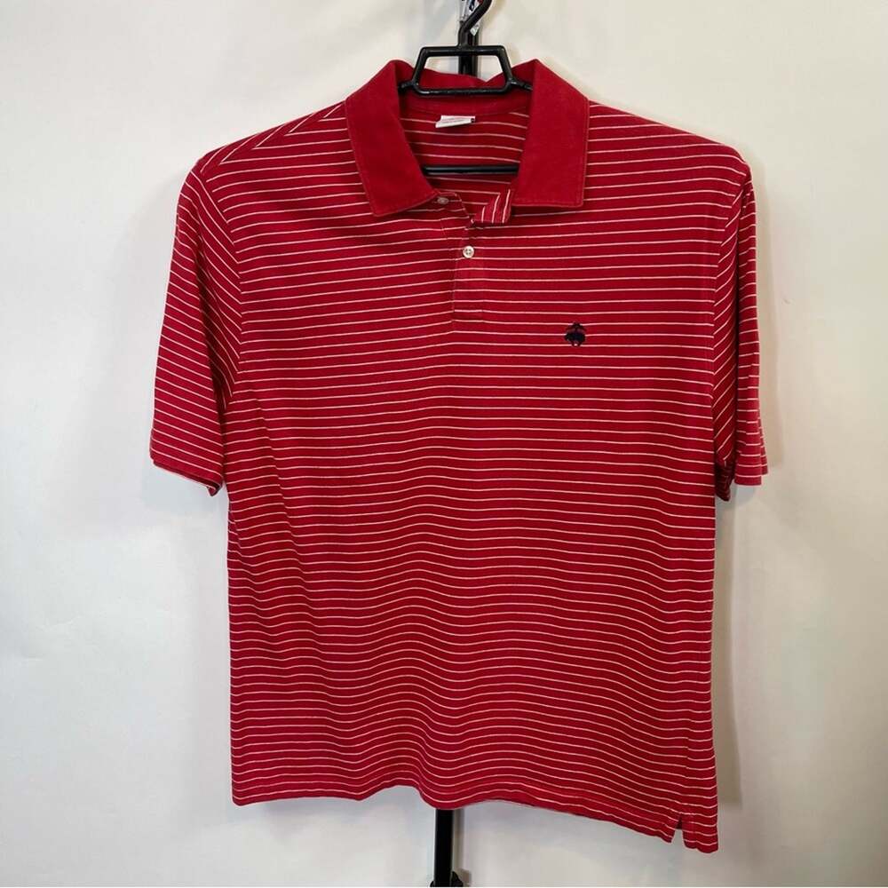 Brooks Brothers Red White Striped Size XL Men’s Polo